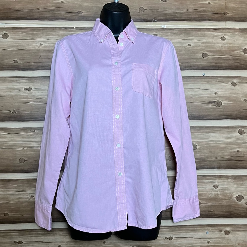 10/$30‎ Gap women long sleeve bottoms down pink shirt size M